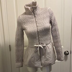 Marciano Light Beige Quilted Pea Coat